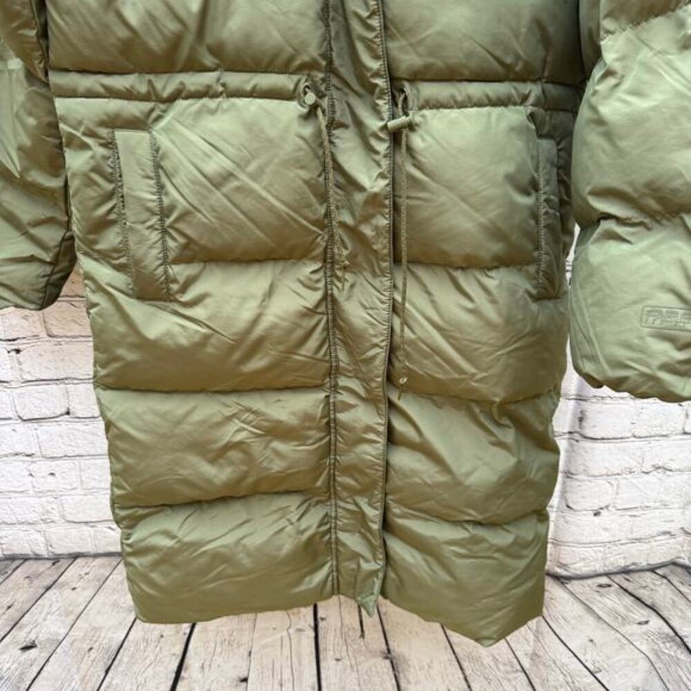 Fabletics Essentials Long Puffer Coat Moss Green … - image 4